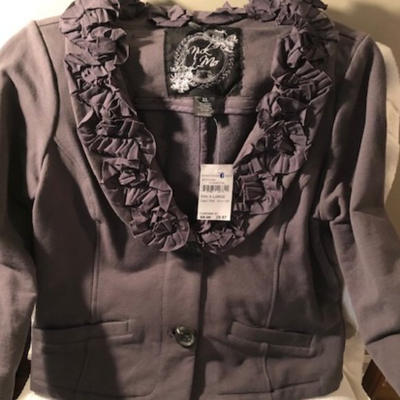 *HP* Nick & Mo charcoal grey heavy cotton, spandex jacket - Picture 11 of 15